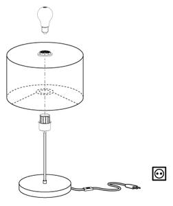 Eglo 31628 - Επιτραπέζια λάμπα MASERLO 1xE27/60W/230V