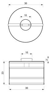 Πλαφονιέρα οροφής RIM 1xE27/60W/230V μαύρο/χρυσό