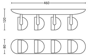 Philips 53234/31/16 - Φως σποτ LED MYLIVING DYNA 4xLED/3W/230V