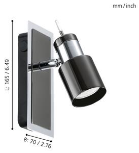 Eglo 30832 - Φως σποτ LED DAVIDA 1 1xGU10/5W/230V μαύρο