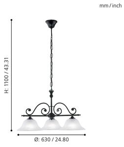 Eglo 91005 - Πολύφωτο σε αλυσίδα MURCIA 3xE27/60W/230V