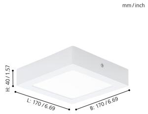 Eglo 94073 - Φως οροφής LED FUEVA 1 LED/10,95W/230V