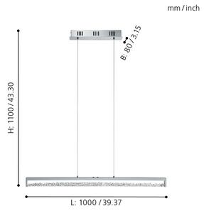 Eglo 93626 - LED με dimmer φως CARDITO 1 LED/32W/230V