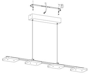 Eglo 94244 - Κρεμαστό φως LED CARTAMA 4xLED/4,5W/230V