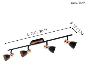 Eglo 94587 - Φως σποτ LED BARNHAM 4xGU10/3,3W/230V