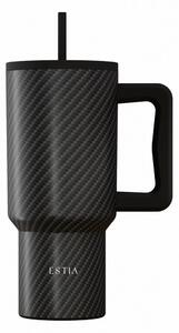 Κούπα Θερμός Με Λαβή & Καλαμάκι 900ml Estia Save The Aegean Tumbler Carbon Fibre 01-46170