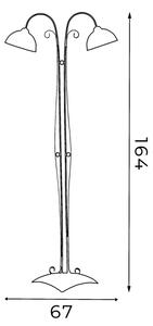 Επιδαπέδια λάμπα ANTICA 2xE27/60W/230V