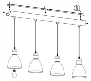 Eglo 49466 - Πολύφωτο PRIDDY 4xE27/60W/230V