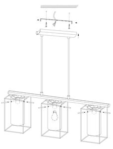 Eglo 94378 - Πολύφωτο LONCINO 1 3xE27/60W/230V