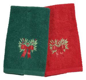 Χριστουγεννιάτικα Ποτηρόπανα (Σετ 2τμχ) Das Home Christmas 0908 Green