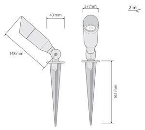 Φως LED εξωτερικού χώρου OKO 1xLED/1W/350mA IP54