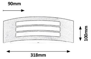 Rabalux 8511 - Φως τοίχου εξωτερικού χώρου ROMA 1xE27/14W/230V IP44
