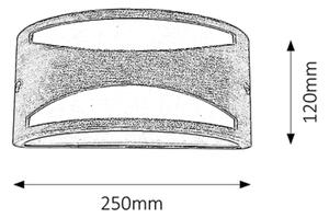 Rabalux 8510 - Φως τοίχου εξωτερικού χώρου MANHATTAN 1xE27/60W/230V IP54