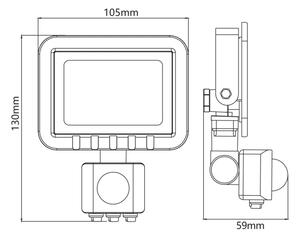 Προβολέας LED με αισθητήρα LED/10W/230V IP65