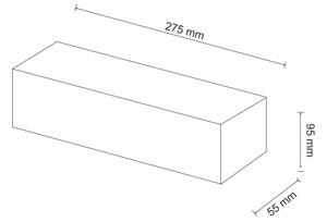 Φωτιστικό τοίχου CEGIELKA 1xE14/12W/230V γύψινο/λευκό