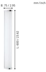 Eglo 94713 - Φως μπάνιου LED GITA 2 1xLED/16W/230V IP44