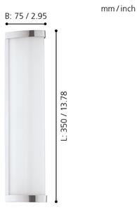 Eglo 94712 - Φως μπάνιου LED GITA 2 1xLED/8W/230V IP44