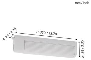 Eglo 94987 - Φως τοίχου BARI 1 2xE14/40W/230V