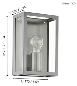 Eglo 94827 - Φως εξωτερικού χώρου ALAMONTE 1xE27/60W/230V IP44