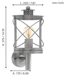 Eglo 94865 - Φως εξωτερικού χώρου HILBURN 1xE27/60W/230V IP44