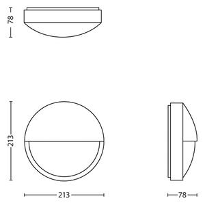 Philips 16455/93/16 - Επιτοίχιο φωτιστικό LED εξωτερικού χώρου CAPRICORN LED/6W IP44