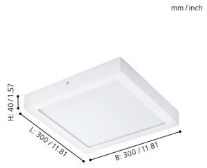 Eglo 96169 - Φως οροφής μπάνιου LED FUEVA 1 LED/22W/230V IP44