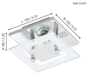 Eglo 94224 - Φως οροφής LED ALMANA 1xGU10-LED/3W/230V