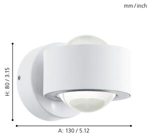 Eglo 96048 - Φως τοίχου LED ONO 2 2xLED/2,5W/230V