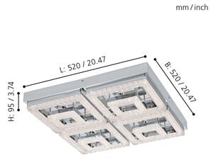 Eglo 95661 - Κρυστάλλινο φως οροφής LED FRADELO LED/48W/230V