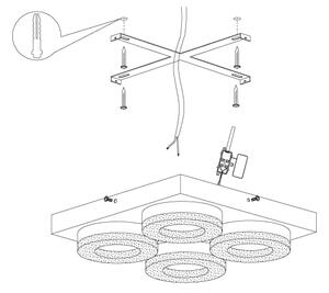 Eglo 95664 - Κρυστάλλινο φως οροφής LED FRADELO 4xLED/4W/230V