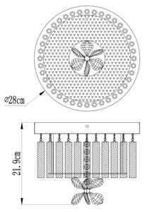 Globo 68397-12 - Φωτιστικό οροφής LED MATHILDA LED/12W/230V