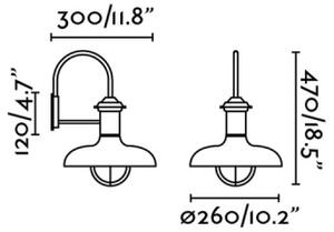 FARO 71140 - Φως τοίχου εξωτερικού χώρου ESTORIL 1xE27/60W/230V