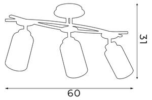 Φως οροφής TOKIO 3xE27/60W/230V