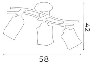 Φως οροφής DERBY 3xE27/60W/230V