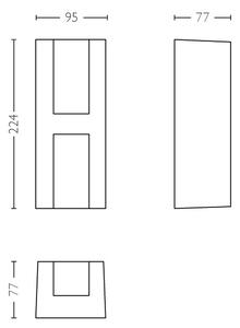 Philips 17351/93/P0 - Επιτοίχιο φωτιστικό LED εξωτερικού χώρου SHADOW 2xLED/4,5W IP44