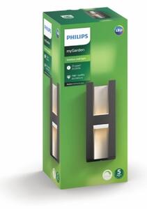 Philips 17351/93/P0 - Επιτοίχιο φωτιστικό LED εξωτερικού χώρου SHADOW 2xLED/4,5W IP44