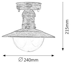 Rabalux 8739 - Φως οροφής εξωτερικού χώρου OSLO 1xE27/60W IP44