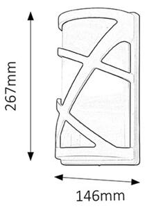Rabalux 8767 - Φως τοίχου εξωτερικού χώρου DURANGO 1xE27/40W IP54