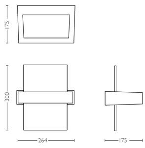 Philips 17352/93/P0 - Εξωτερικό φωτιστικό τοίχου AFTERGLOW 2xLED/4,5W IP44