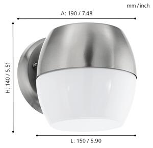 Eglo 95982 - Φως τοίχου εξωτερικού χώρου LED ONCALA LED/11W IP44