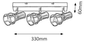 Rabalux 5960 - Φωτιστικό σποτ ARIA 3xE14/40W