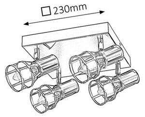 Rabalux 5961 - Φωτιστικό σποτ ARIA 4xE14/40W