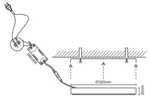 Φωτιστικό οροφής LED LED/18W/230V 4000K διάμετρος 22,5 cm