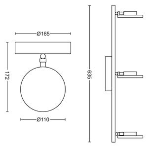 Philips 50443/11/P0 - Φως σποτ Dimmer LED GLISSETTE 3xLED/4,5W/230V