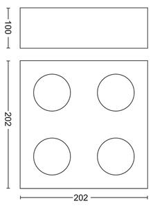 Philips 50494/31/P0-Φωτιστικό σποτ Dimming LED MYLIVING BOX 4xLED/4,5W/230V