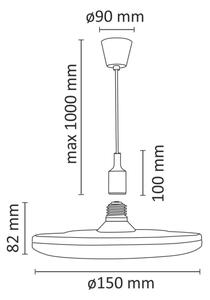 Κρεμαστό φως LED KIKI 1xE27/10W/230V πράσινο