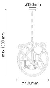 Κρεμαστό φως ROPE GLOBO 3xE14/10W/230V