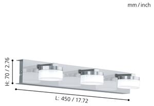 Eglo 96543 - Φωτιστικό μπάνιου dimming LED ROMENDO 1 3xLED/7,2W/ IP44