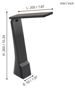 Eglo 97045 - Επιτραπέζια λάμπα dimmer LED LA SECA 1xLED/1,8W/230V μαύρο