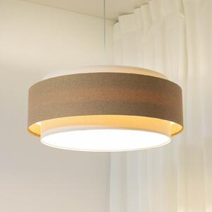 Maco Design Boho Elegant κρεμαστό φωτιστικό, μπεζ/κρέμα, Ø 60 cm, ύφασμα, ρυθμιζόμενος, Μπεζ, Σαλόνι / τραπεζαρία, Ύφασμα / Κλωστοϋφαντουργία